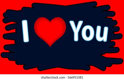 Illustration of the abstract valentine day card