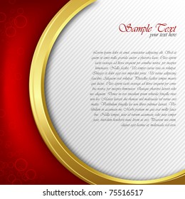 illustration of abstract vector background with red and golden color