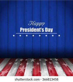 Illustration Abstract Wallpaper for Happy Presidents Day of USA. Template Celebration Card, Wooden Design - Vector