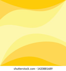 Illustration of abstract waves colored yellow