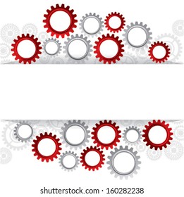 illustration of abstract web design with copy space in cog wheel 