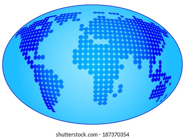 Illustration of the abstract world map