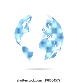Illustration of an abstract world map design.