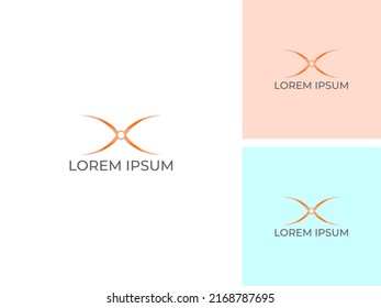 ILUSTRACIÓN ABSTRACTO X ELEMENT LOGO DISEÑECTOR