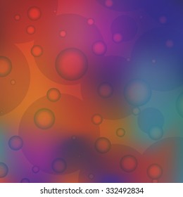 Illustration abstraction circles blurred spotted vector background.