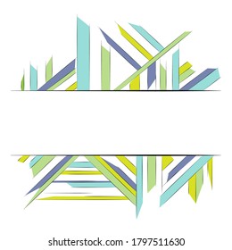 Illustration of abstraction of colored lines. Vector background