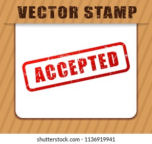 Illustration of accepted buffered on white paper