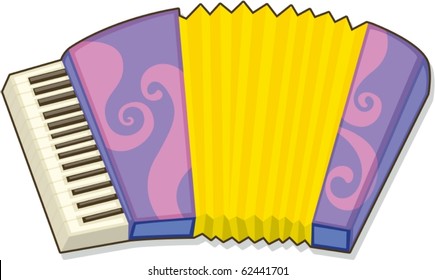 illustration of accordion on a white background