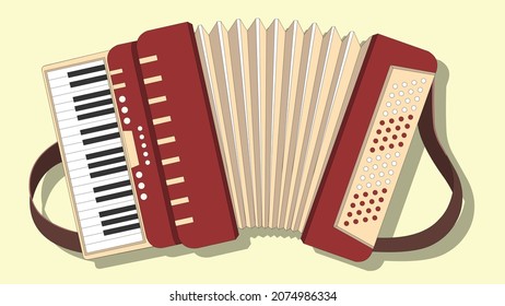 Illustration of Accordion Vector design