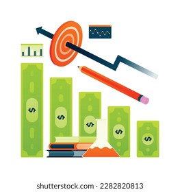 illustration of achieve financial and career goals with education