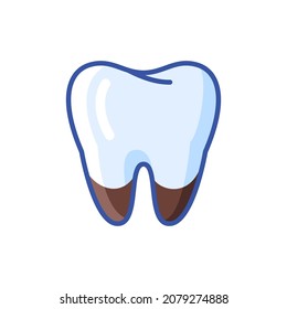 Illustration of aching tooth. Dentistry and health care icon. Stomatology medical item.