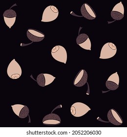 Illustration Acorn pattern with background kids design.