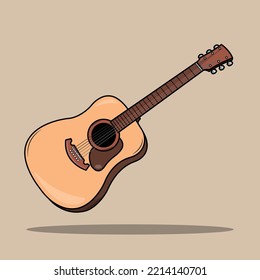 The Illustration of Acoustic Guitar