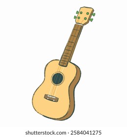 Illustration of an Acoustic Guitar, Perfect for Music, Concert, and Creative Branding A welldetailed acoustic guitar with smooth curves, representing music, creativity, and artistic expression