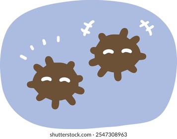 Illustration of an activated smiling bacteria