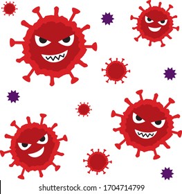 Illustration of an active coronavirus