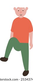Ilustración de las Personas de personas mayores activas. Diseño de personaje de Vector plano.
