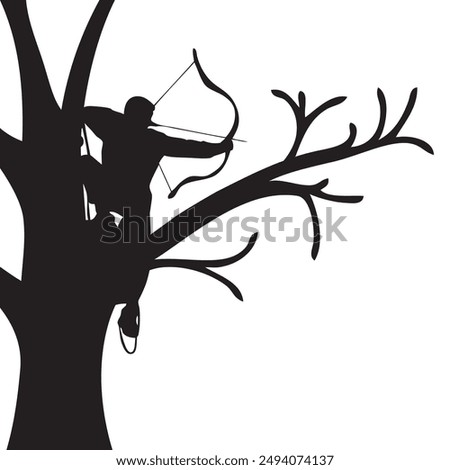 Illustration for active pastime Tree Saddle Hunting
