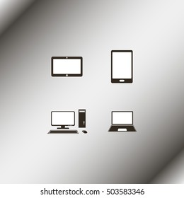 Illustration of adaptive web design on different electronic devices