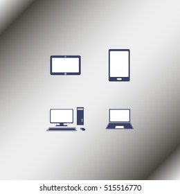Illustration of adaptive web design on different electronic devices