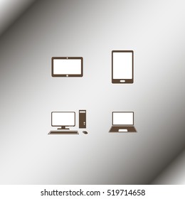 Illustration of adaptive web design on different electronic devices