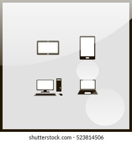 Illustration of adaptive web design on different electronic devices