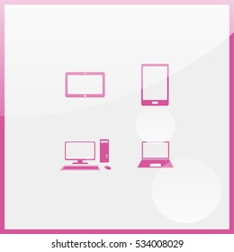 Illustration of adaptive web design on different electronic devices