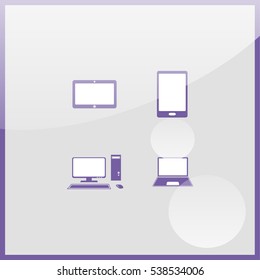 Illustration of adaptive web design on different electronic devices
