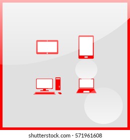 Illustration of adaptive web design on different electronic devices