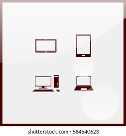 Illustration of adaptive web design on different electronic devices