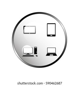 Illustration of adaptive web design on different electronic devices