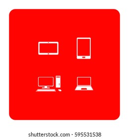 Illustration of adaptive web design on different electronic devices