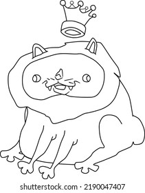 an illustration of an adorable little king 
