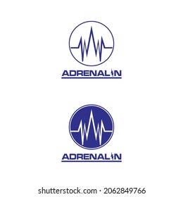 Illustration adrenaline sport heart attack energy power strong adventure extreme logo design sign symbol concept bike downhill 