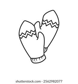The Illustration of Adult Christmas Gloves