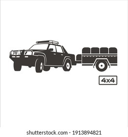 illustration of a adventure car, vector art.