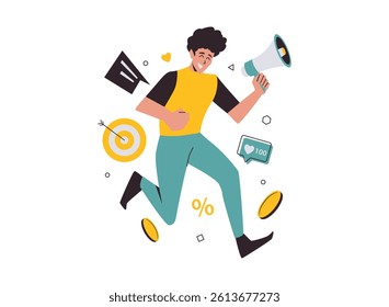 Illustration of an Advertisement Character Target