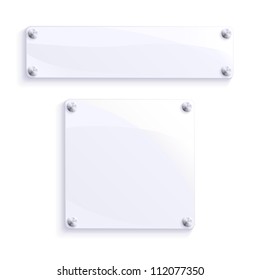 Illustration of advertising signs or notices. Blank for your own message.