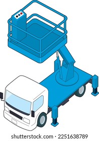 Illustration of aerial work platform