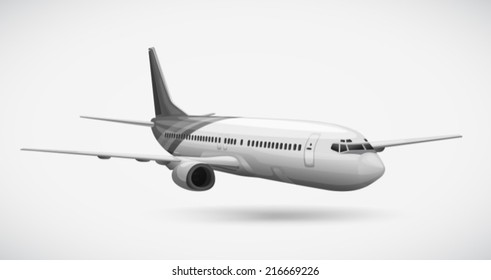 Illustration of an aeroplane on a white background