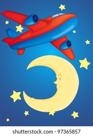 illustration of a aeroplane on white background