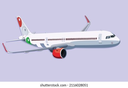 
Illustration Of Aeroplane Outside vector