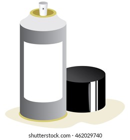 Illustration of an aerosol spray can. Ideal for promotional materials and catalogs