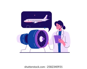 Illustration of an Aerospace Engineering Hologram