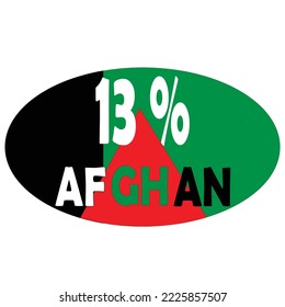 illustration Afghanistan sign label vector art with colorful stylish looking font