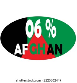illustration Afghanistan sign label vector art with colorful stylish looking font for you