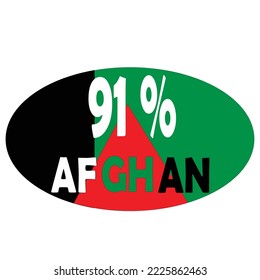 illustration Afghanistan sign label vector art with colorful stylish looking font for you