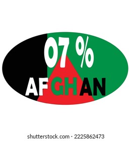 illustration Afghanistan sign label vector art with colorful stylish looking font for you