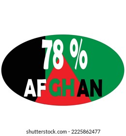 illustration Afghanistan sign label vector art with colorful stylish looking font for you