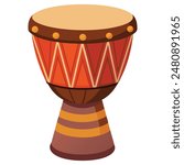 illustration of a african djembe drum 